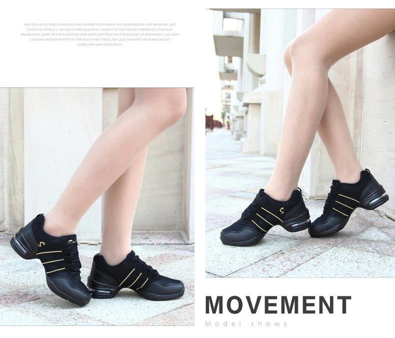 Dancing Shoes For Women Sports Feature Modern Jazz Dance Shoes Soft Outsole Breath Dance Shoes Female Waltz Sneakers Wholesale