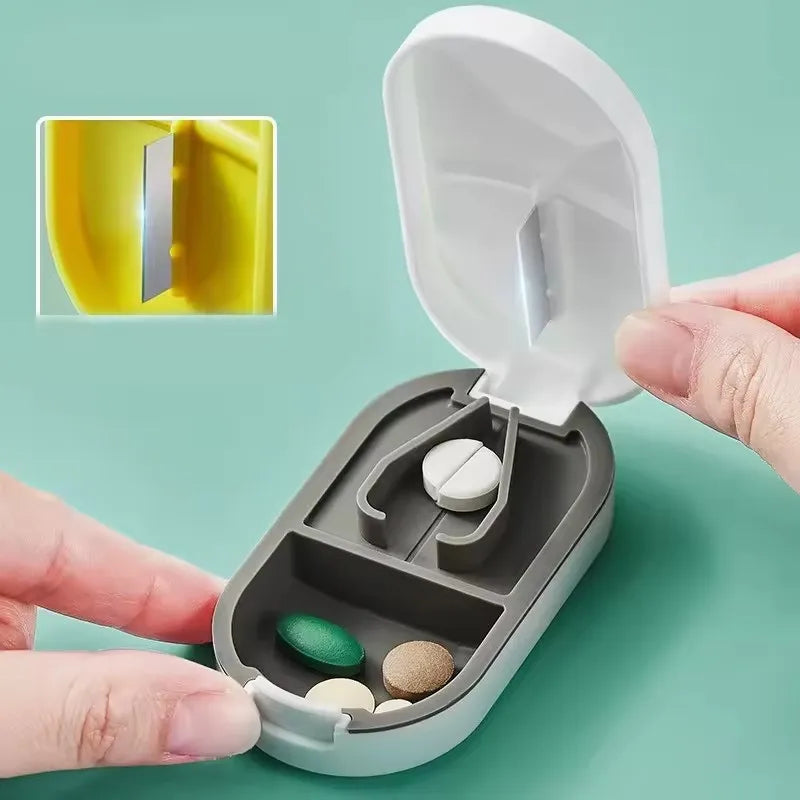 10 Compartments Travel Pill Organizer Pocket Portable Pill Storage Box Case Daily Pill Container or Purse Fish Oil Medicine