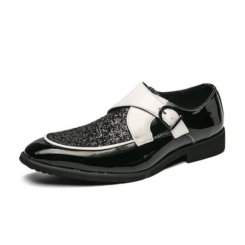 Luxury Men's Leather Shoes High Quality Gold Dress Shoes for Men Italian Brand Oxford Shoes Fashion Big Size Party Wedding Shoe