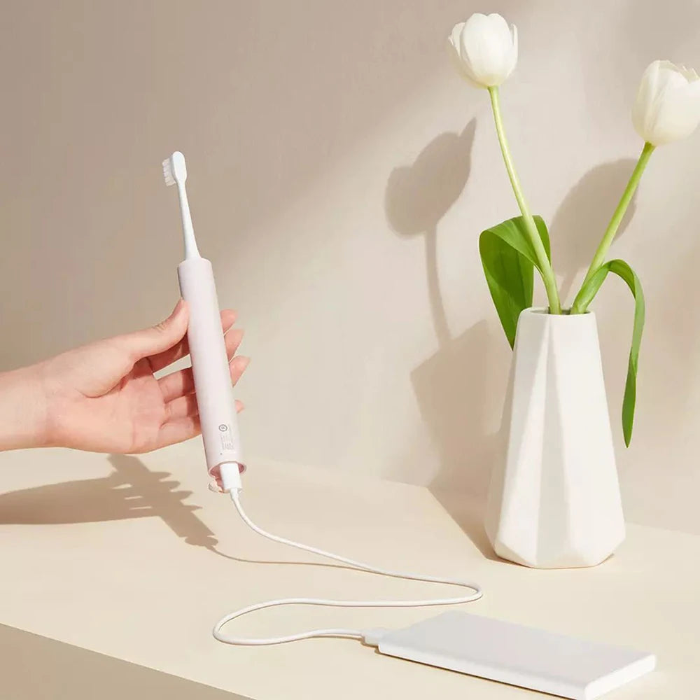 MIJIA T200/T200C Sonic Electric Toothbrush,USB‑C 25 Day Battery,IPX7 Waterproof,2 Mode,2 Brush Heads,Whitening Toothbrush