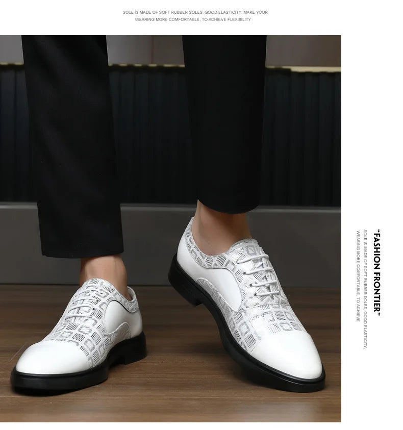 Luxury Dress Shoes for Men 2025 Spring Autumn Fashion Formal Suit Shoes Man Brand PU Leather Wedding Party Style Susiness Shoes