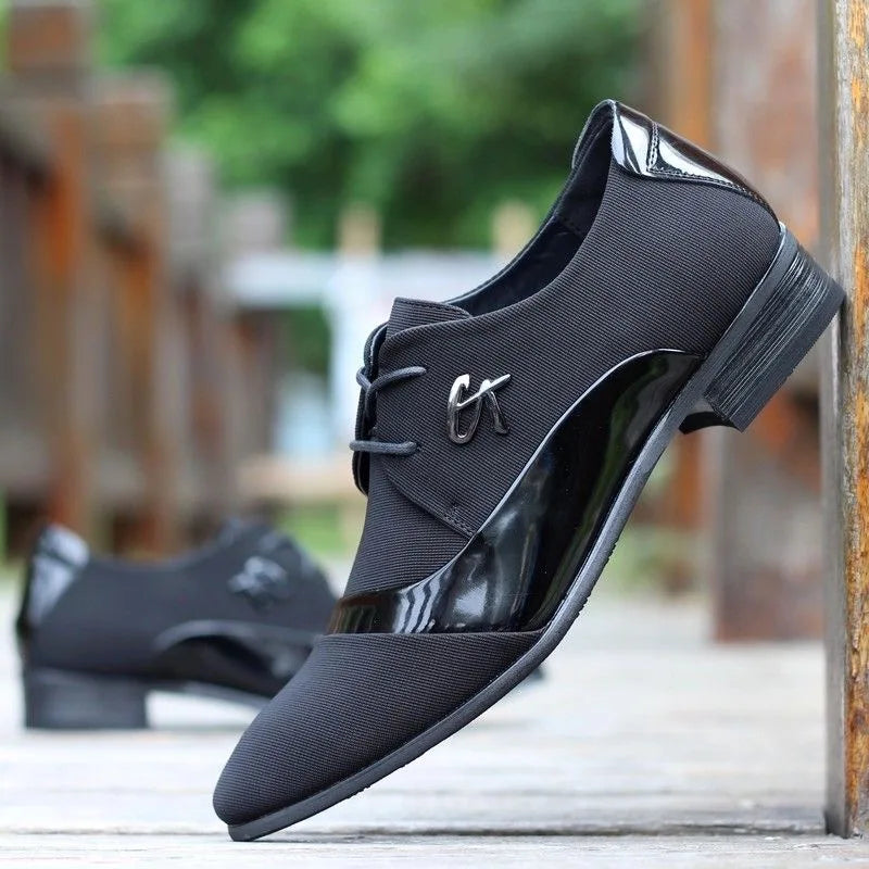 2026 New Men's Shoes Men Dress Shoes Leather Breathable Leisure Business Canvas Formal Shoes Men zapatos de hombre