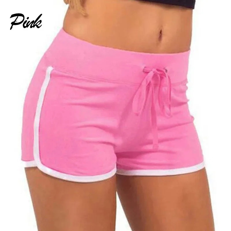Women's Sports Shorts, Cotton Drawstring Shorts, Stretch Elasticated Waistband Shorts, Casual, Beach, Yoga, Running, Summer