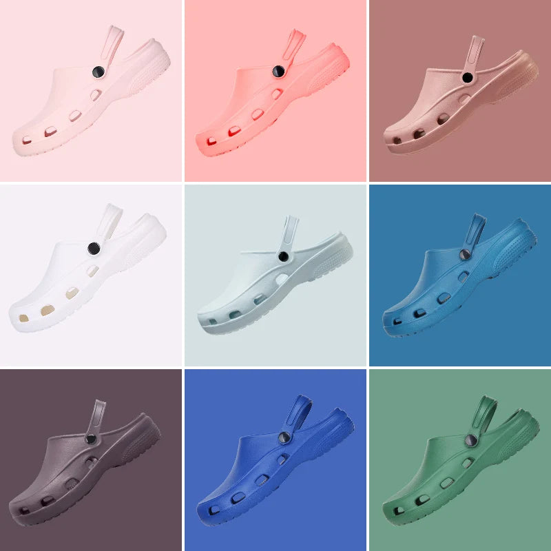 Professional Scrubs Clogs Ultra Light Nurse Work Shoes Anti Slip Pediatric Slippers Breathable Dentist Nursing Shoes 5X03-04