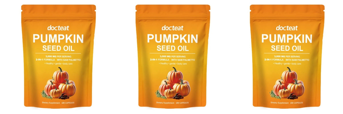 Pumpkin Seed Oil 3,000mg 2-in-1 Formula with Saw Palmetto Supports Gentle Body Care180 Capsules Dietary Supplement for Adults