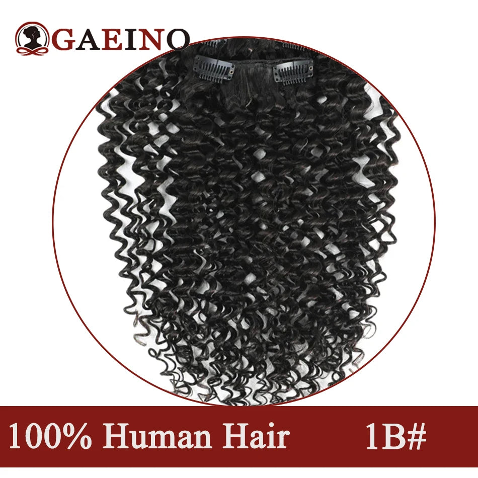 140-160 Grams Kinky Curly Clip In Hair Extensions Human Hair 100% Remy 10Pcs/Set Chestnut Brown & Bronzed Blonde Mix Full Head