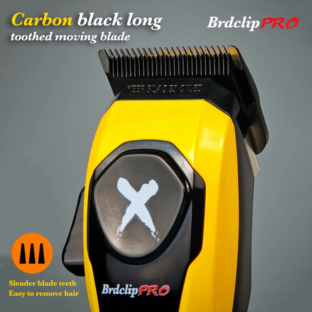 Professional BRDCLIP 619 Hair Clipper 7500RPM Precision Steel Sharp-angled Blades LCD Display Charging Base Hair Cutting Machine