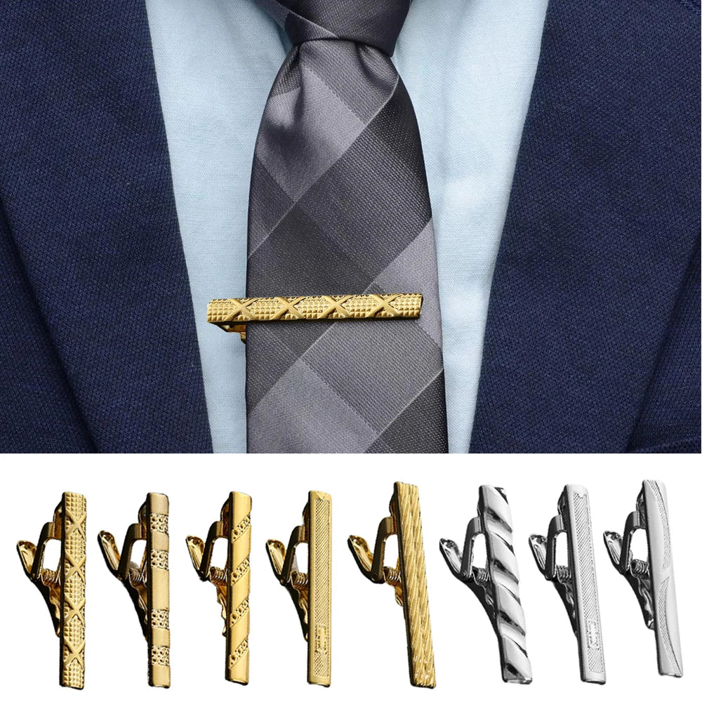 New Classic Men Tie Clip Simple Fashion Metal Necktie Daily Business Wedding Ceremony Tie Clip Pin Men Jewelry Accessories Gift