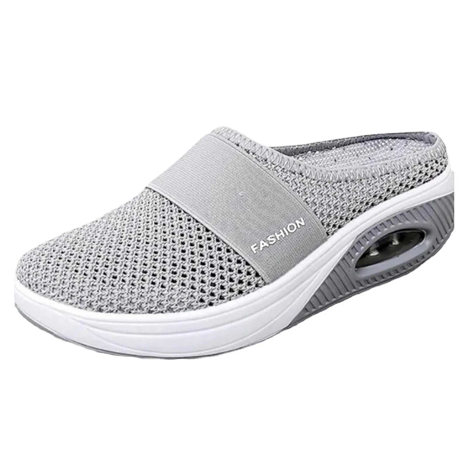 Women Air Cushion Slip On Walking Shoes Breathable Knit Sneakers Lightweight Comfortable Casual Shoes Walking Footwear