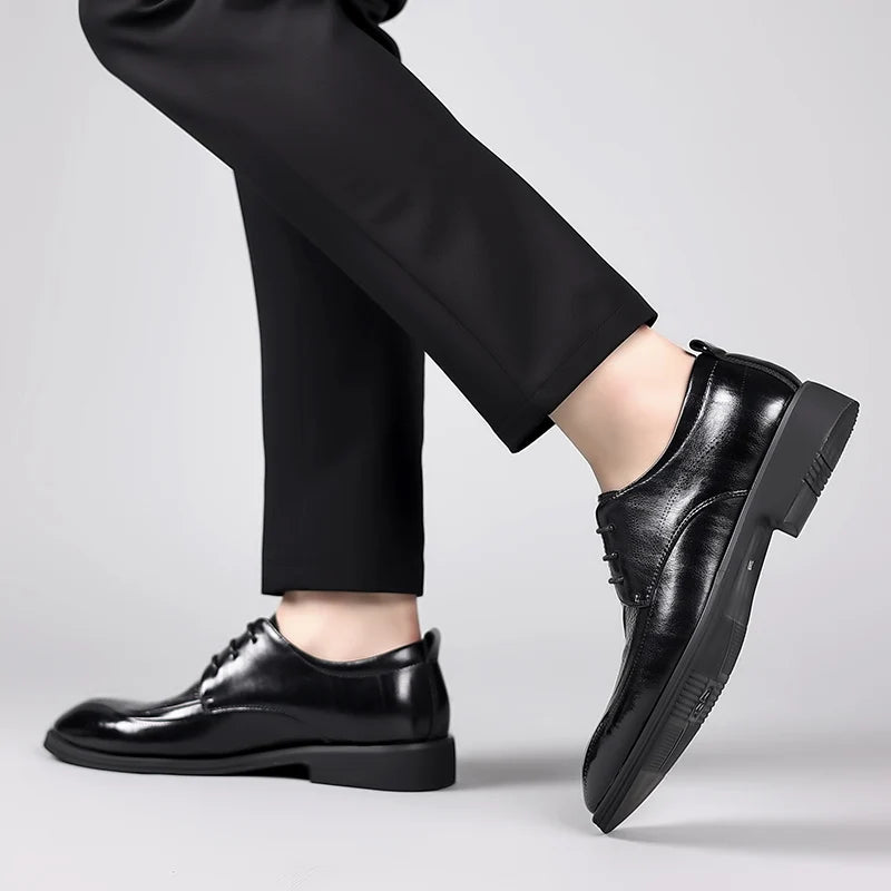 Luxury Brand Men's Glossy Leather Shoes High-end Banquet Dress Shoes Office Men's Pointed Business Shoes High-quality Versatile
