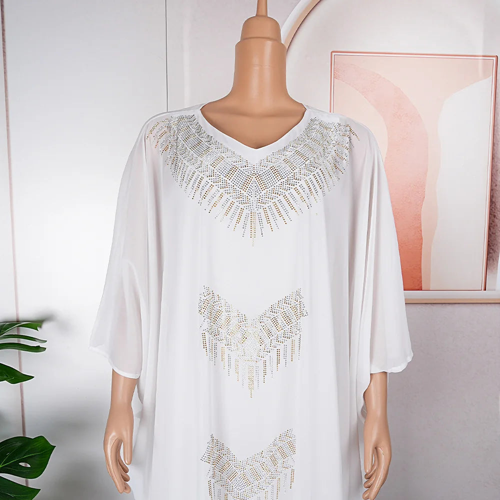 Abayas For Women Dubai Luxury Chiffon Boubou Muslim Fashion Dress Caftan Marocain Wedding Party Dresses Robe Djellaba Femme 2025