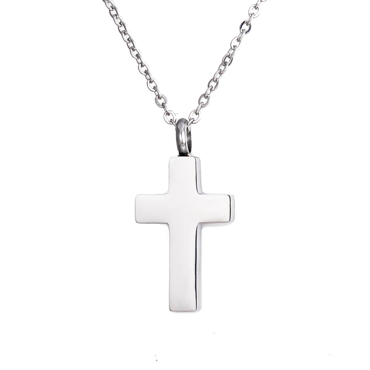 Cremation Cross Necklace for Ashes Stainless Steel Cross Urn Pendant Ashes Holder Memorial Jewelry