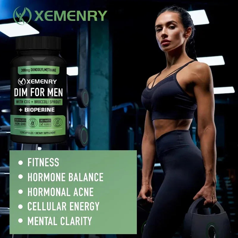 DIM Capsules - Support Fat Metabolism, Increase lean Muscle, Increase Muscle Strength, Improve Athletic Performance