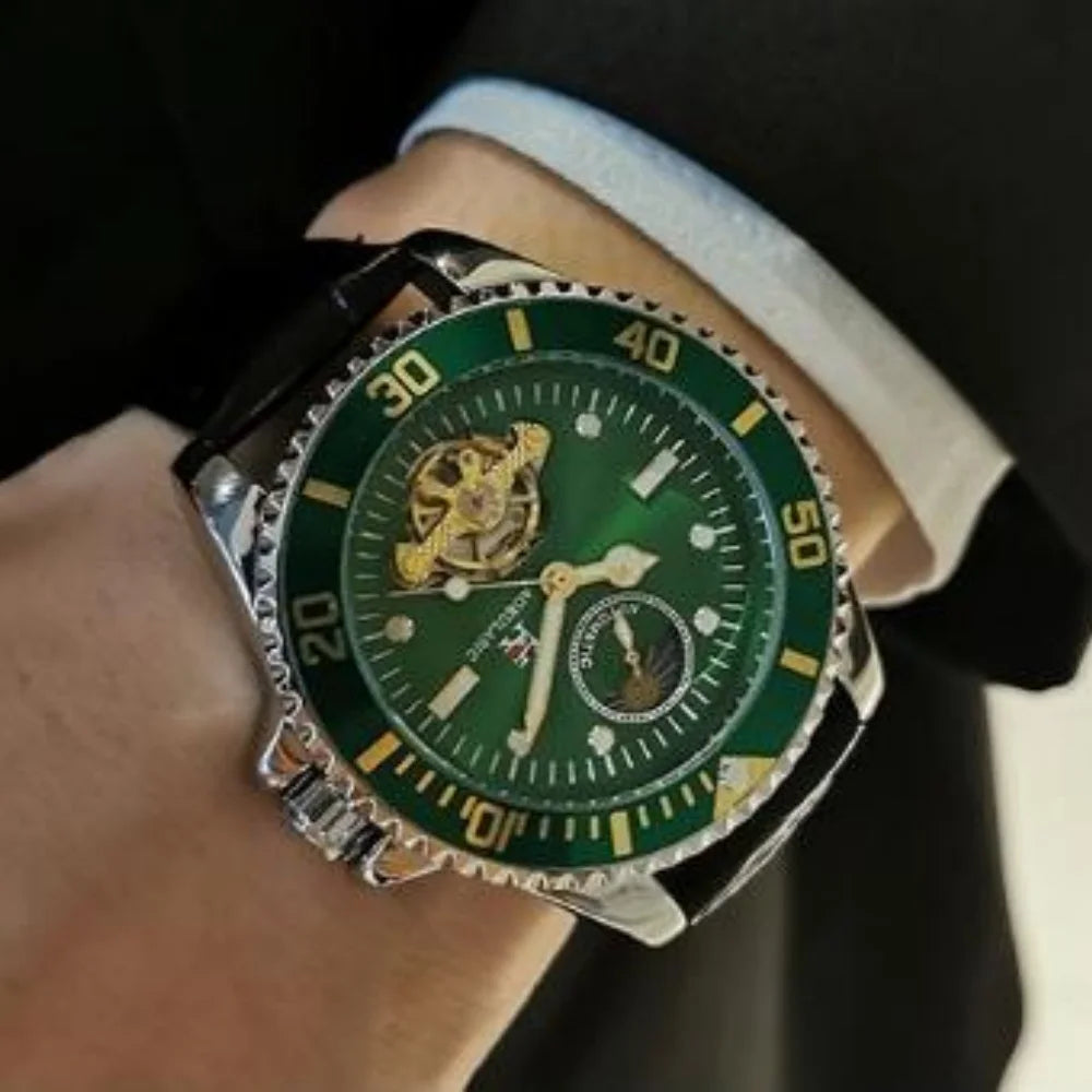 Series of Watches for Men, Fully Automatic Mechanical Watches, Hollow Design, Waterproof, High-End, Light Luxury, Fashionable, Business Casual, Simple, Stylish, Social, Young Men's Watches, Men's Models