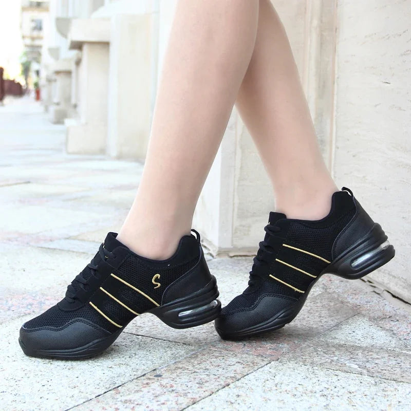 Dancing Shoes For Women Sports Feature Modern Jazz Dance Shoes Soft Outsole Breath Dance Shoes Female Waltz Sneakers Wholesale