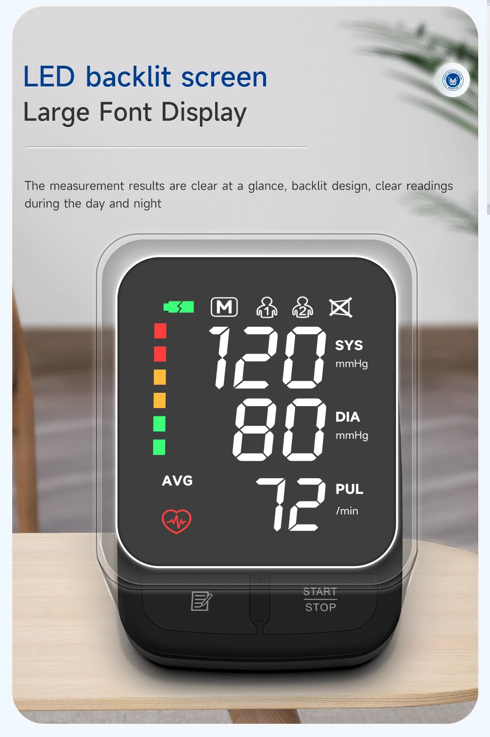 Yongrow Portable Digital Upper Arm Blood Pressure Monitor Measurement Tool Tonometer Sphygmomanometer baumanometro digitlal
