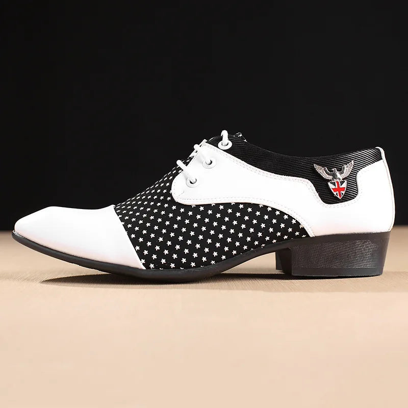 Mens Dress Shoes for Men Lace-Up Fashion Office High Quality Leather Comfy Business Man Formal Shoe Wedding Party Style Footwear
