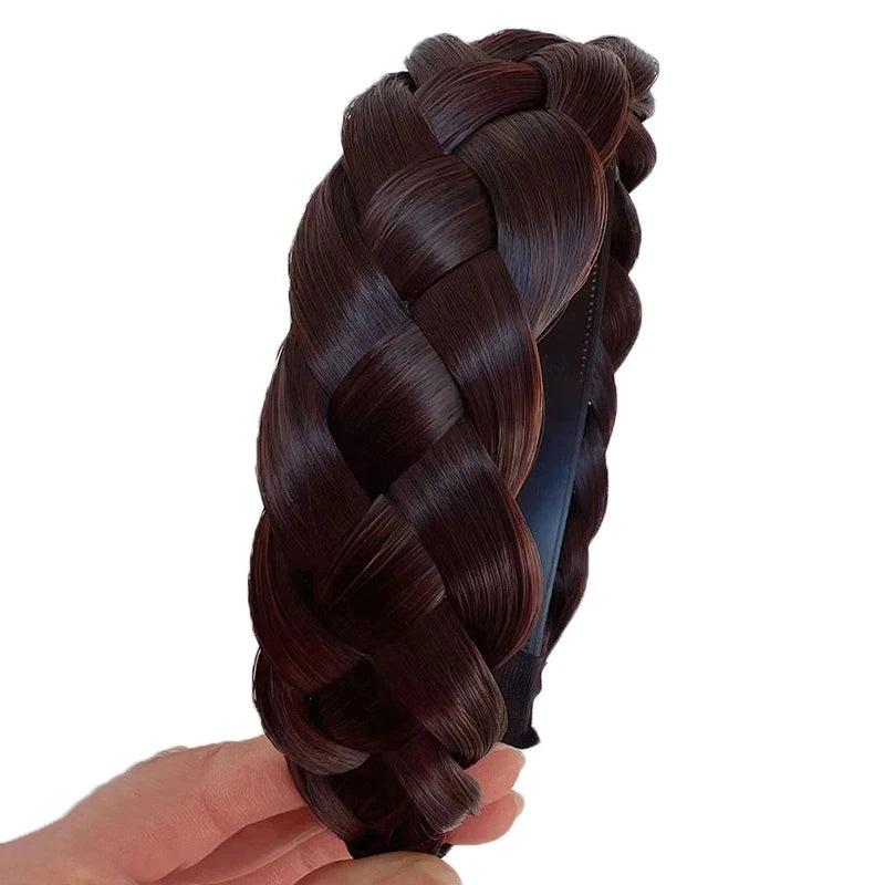 Twist Wig Headbands For Women Wide Braids Hairbands Handmade Head Hoop Hair Styling Headwear Accessories Gift
