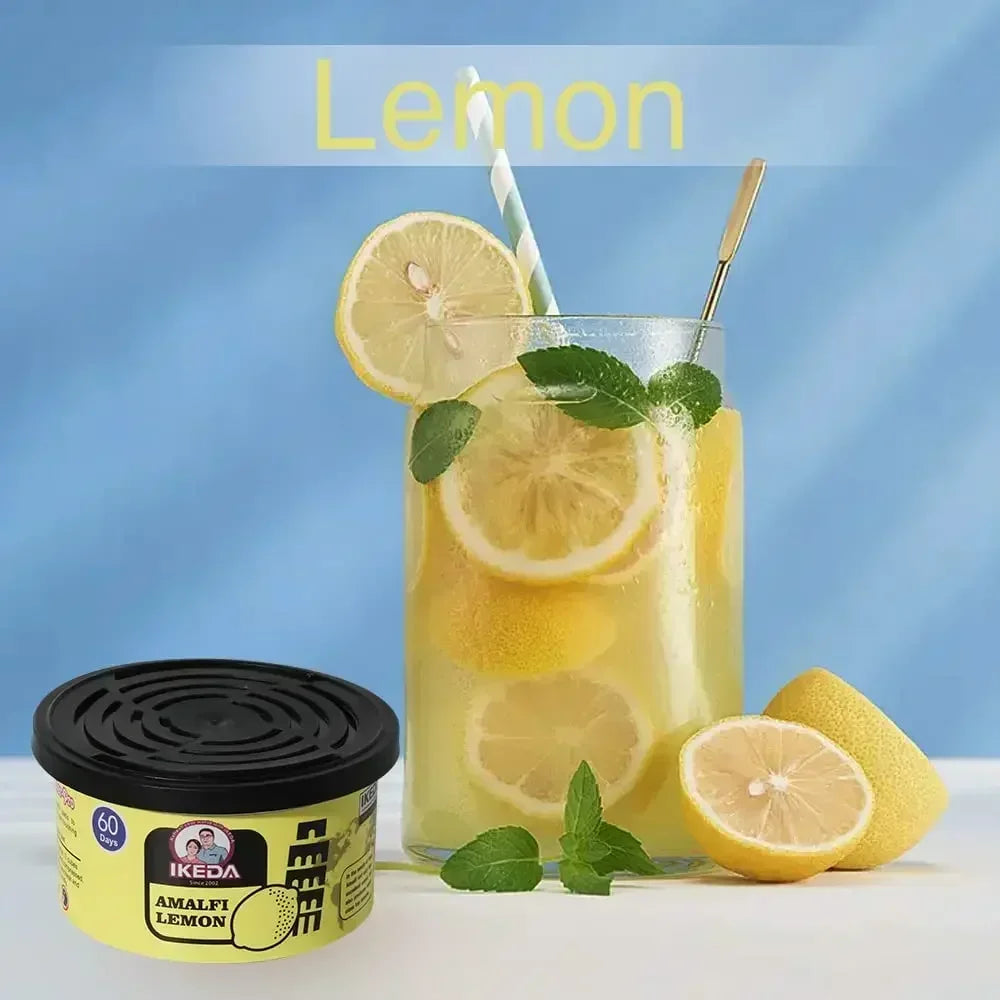 Car Air Fresheners: Lemon Scent | Organic Cans | Odor Eliminator Essential | Long-Lasting | Strong Fragrance | For Home Closet