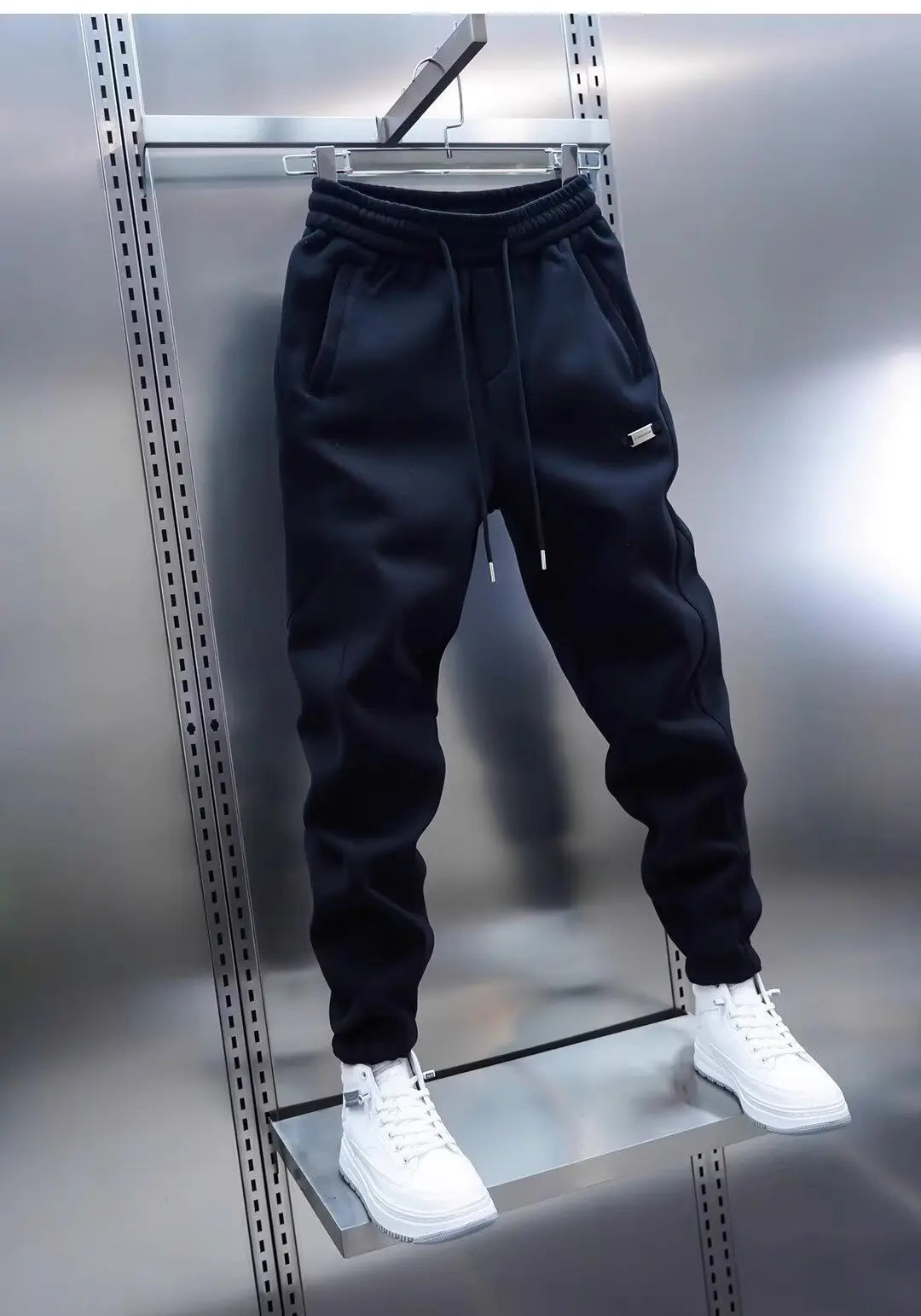 Men's Pants - Solid Color Casual Pants, Sweatpants, New Style Tapered Pants, Stretchy and Versatile Short Pants.