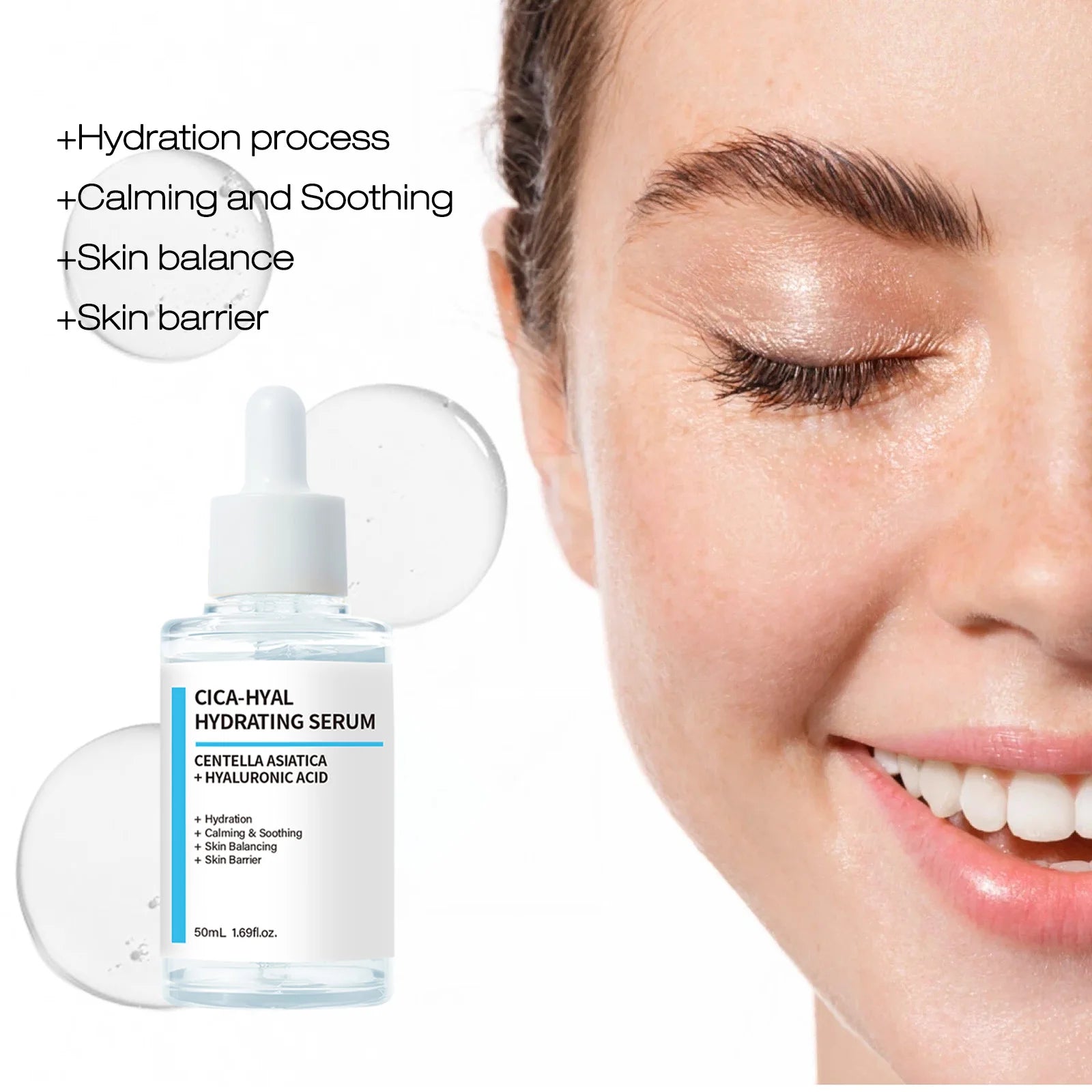 Facial Serum with Hyaluronic Acid Prone and Sensitive Skin Moisturizing Skin Firming Hydrating Dry Skin Care