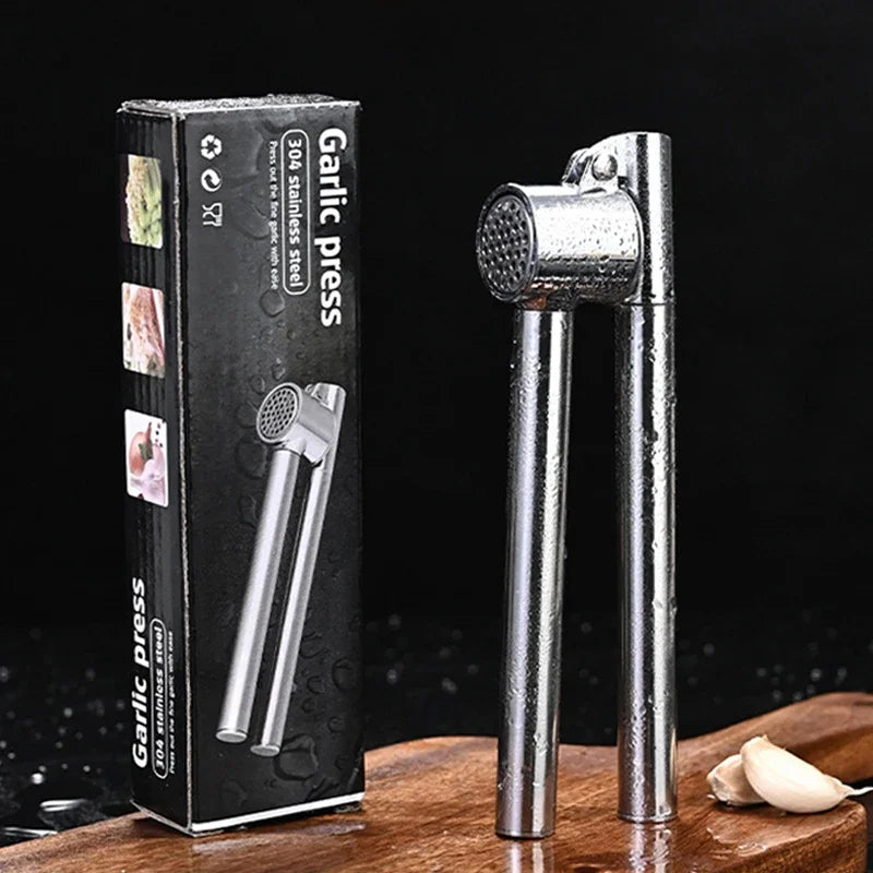 Garlic Press Mincer Stainless Steel Garlic Crusher for Kitchen, Detachable, Extended Edition 7inch, Rust Proof, Kitchen Gadgets