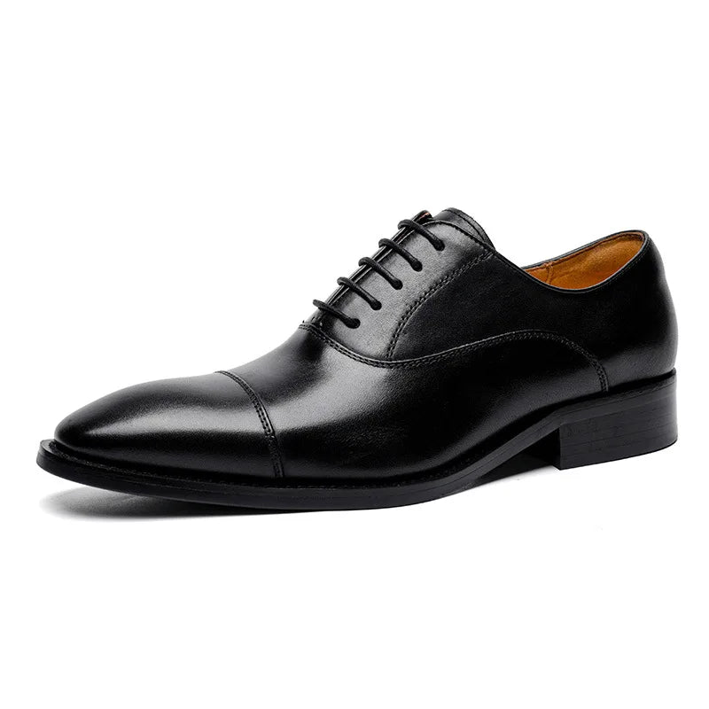 New Style Men's Shoes Formal Dress Shoes Male Oxfords Men Genuine Leather Office Shoes Elegant Wedding Party Lace-up Shoes