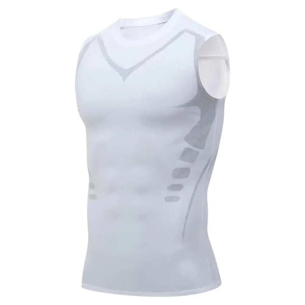 Ionic Shaping Vest Body Shaper Vest Compression Tank Top Men Slimming Tummy Vest Skin-friendly Tummy Control Sleeveless Shirts