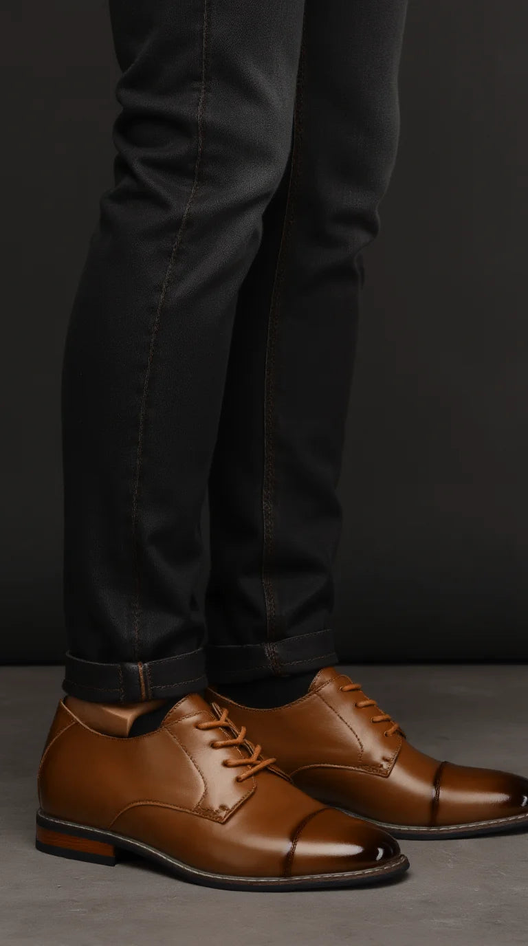 Men's Dress Shoes Fashion Comfortable 2025 Brand Leather Shoes Men