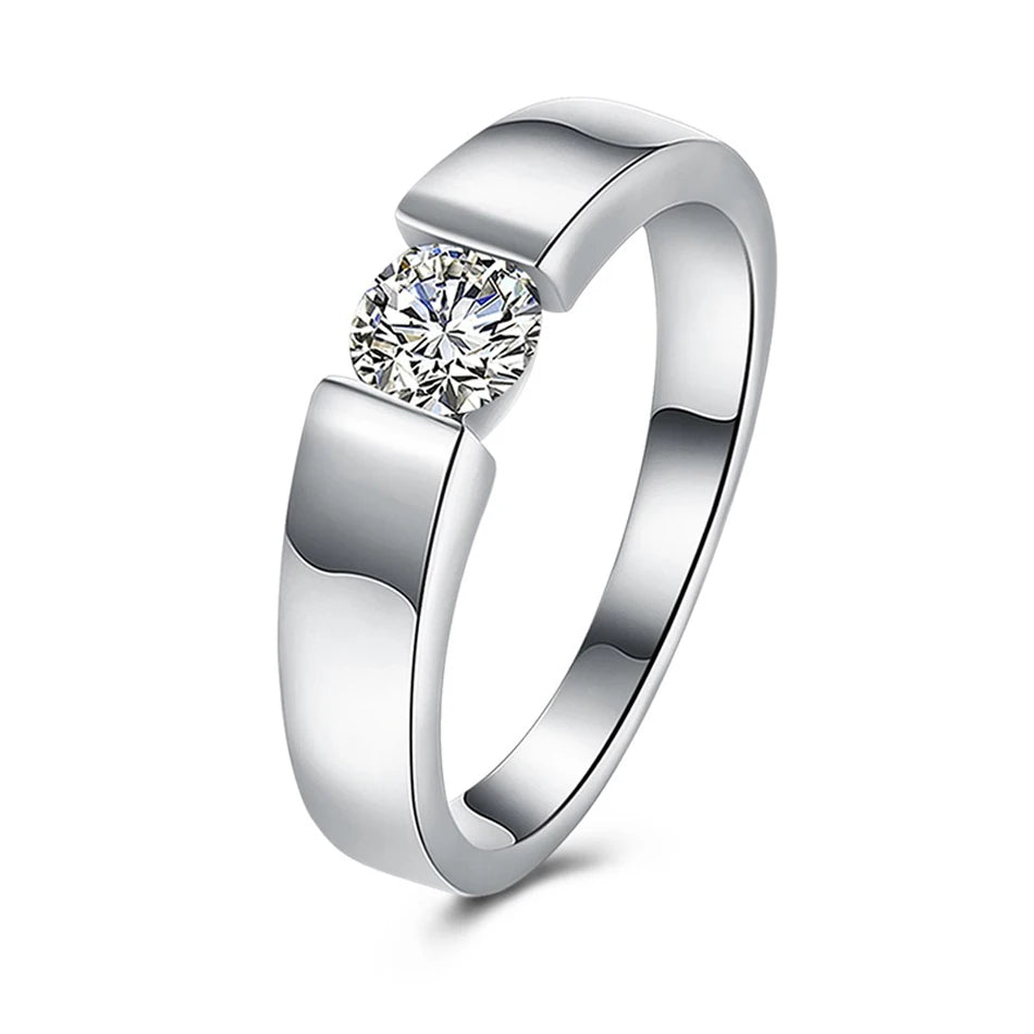 Charm 925 Sterling Silver Rings For Women Shining crystal size 7/8/9/10 Fashion Party Gifts engagement wedding Jewelry
