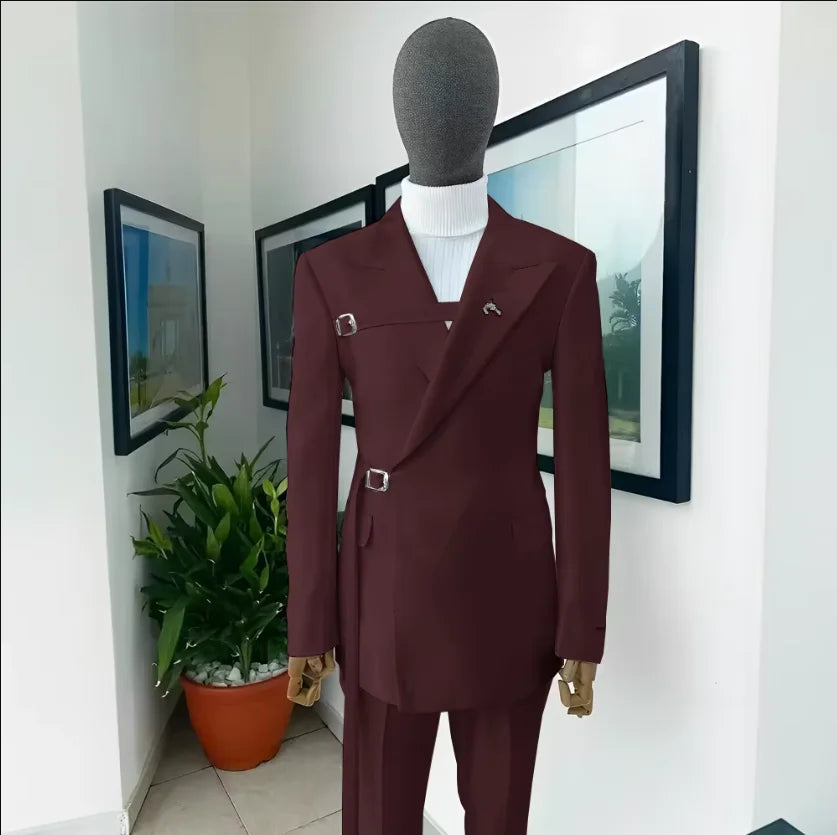 2024 New Men's Suit White Suit Formal Party Wedding Tuxedo Blazer Elegant Men's Suit 2 Piece Jacket Pants Dress for Men