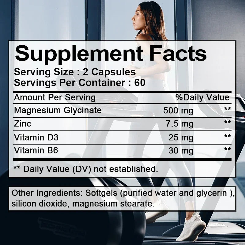 Magnesium Zinc & Vitamin D3 - Triple Supplement for Men and Women - for Sleep, Bones, Heart, Immune Support