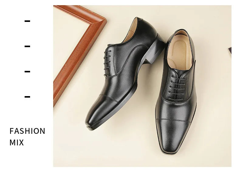 Quality Mens Dress Shoes Black Formal Social Shoes Male Business Wedding Derby for Man Luxury Oxford Loafers Zapatos De Hombre