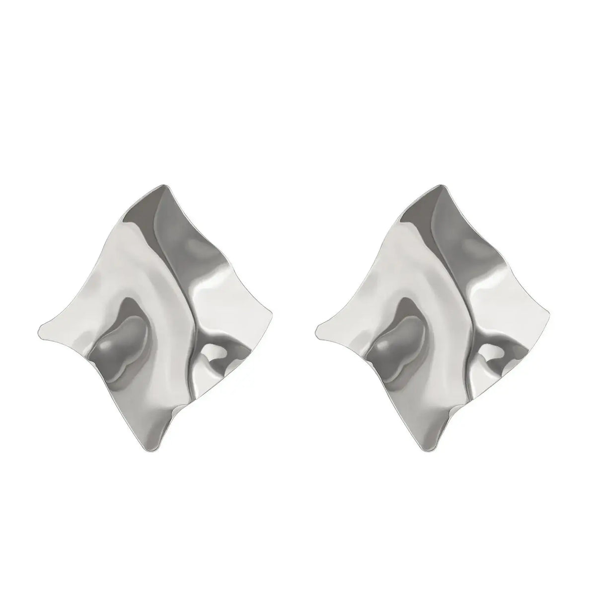 Stainless Steel Wrinkled Gold Color Earrings For Women Metal Earing Jewelry 2026 Trending Vintage Round Square Heart Earrings