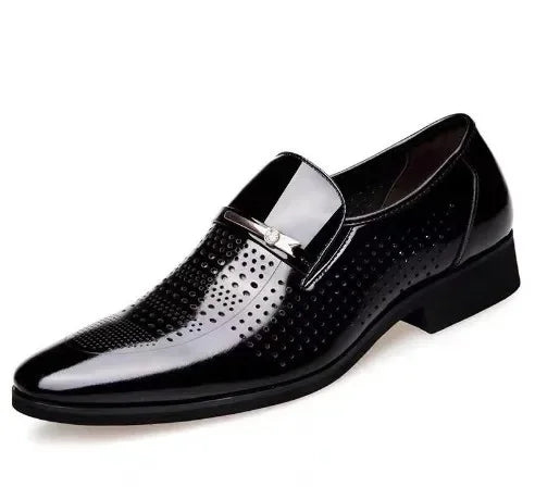 Luxury Business Oxford Leather Shoes Men Breathable Patent Leather Formal Shoes Plus Size Man Office Wedding Flats Male Black
