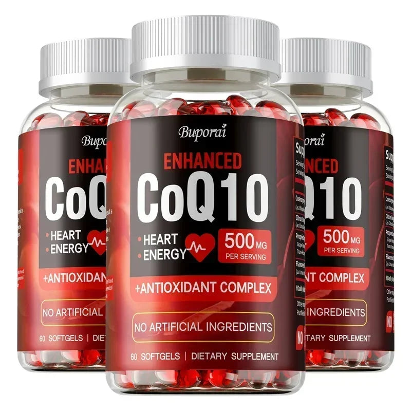 High Absorption CoQ10 Capsules - Supports Heart Health, Provides Energy, Antioxidant