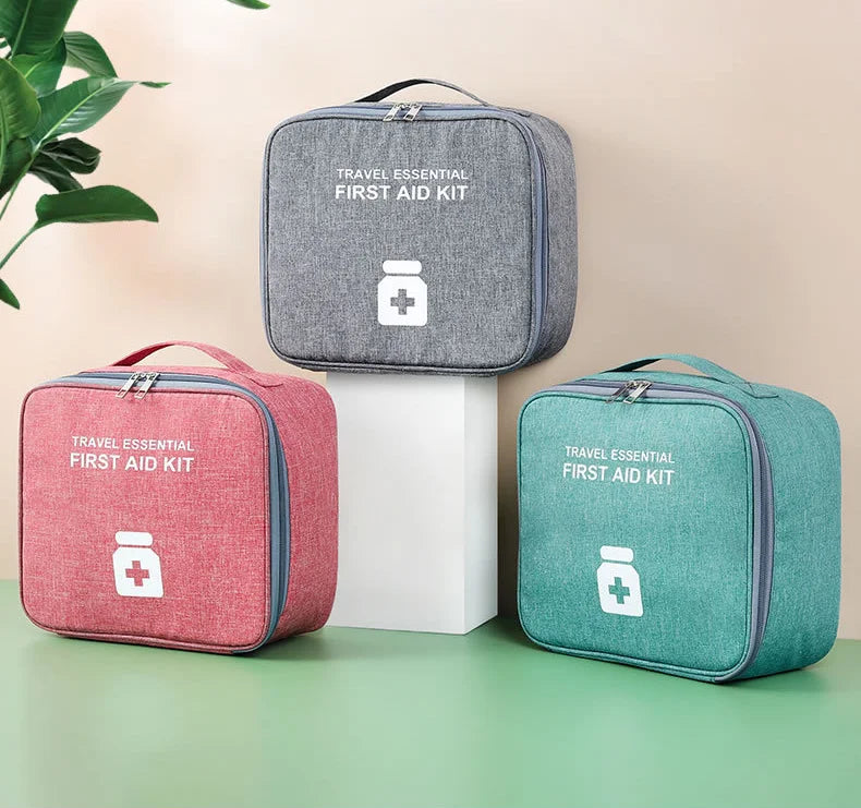 Medicine Bag Home Family First Aid Kit Large Capacity Medicine Organizer Storage Bag Travel Survival Emergency Empty Portable