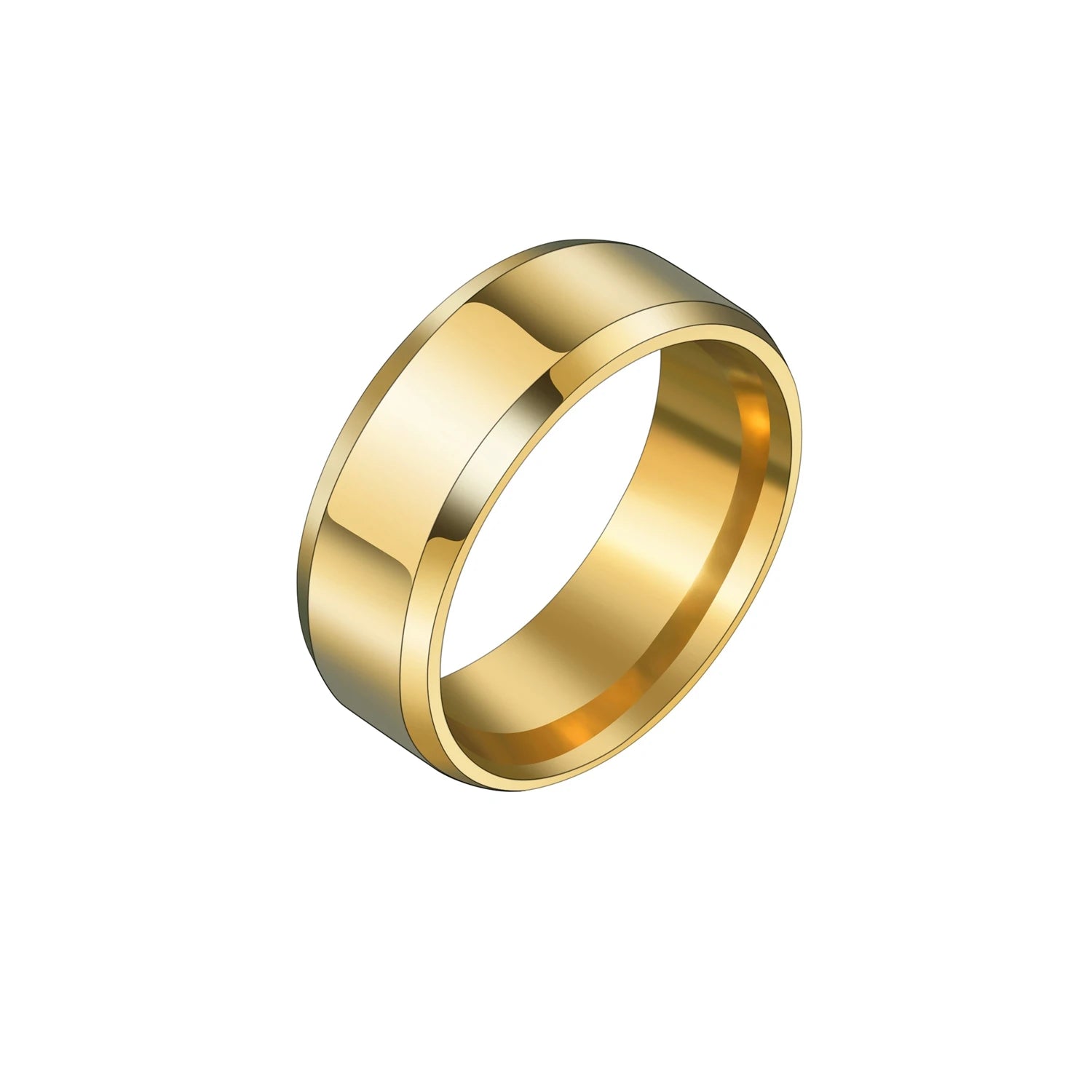 Freeteeme Punk 2mm/4mm/6mm/8mm Wide Simple Rings for Women Men Stainless Steel Smooth High Polished Wedding Finger Rings Jewelry