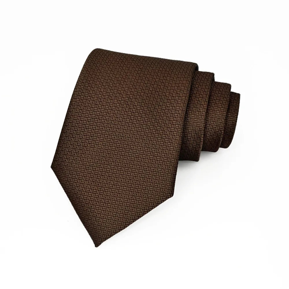 8cm Width Striped Neck Ties Solid Color Trendy Gentlemen Mens Necktie Black Gray Elegant Men's Wedding Tie Clothing Accessories