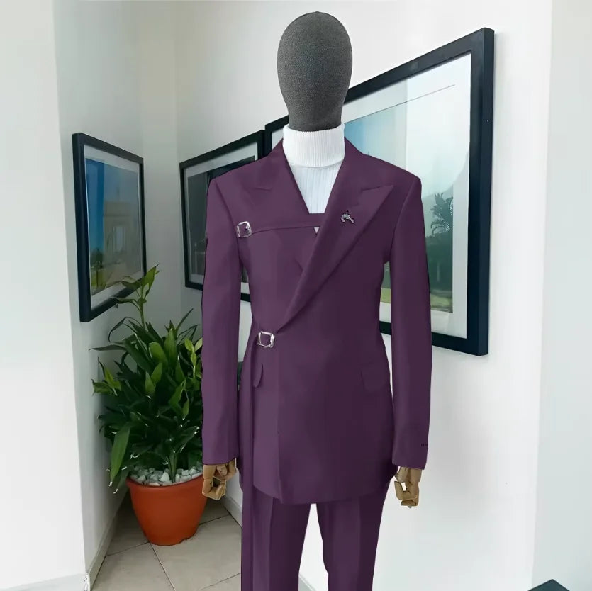 2024 New Men's Suit White Suit Formal Party Wedding Tuxedo Blazer Elegant Men's Suit 2 Piece Jacket Pants Dress for Men