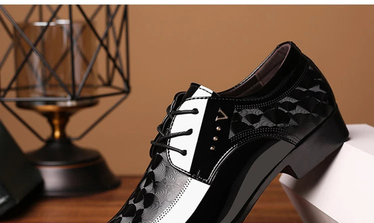 Men's Oxfords Shoes Lace Up Point Toe Business Casual Shoes for Men Wedding Party Office Men's Shoes Luxury Dress Shoe 2026 New