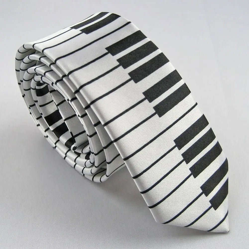 Slim Piano Keyboard Men Casual Tie Music Tie Necktie