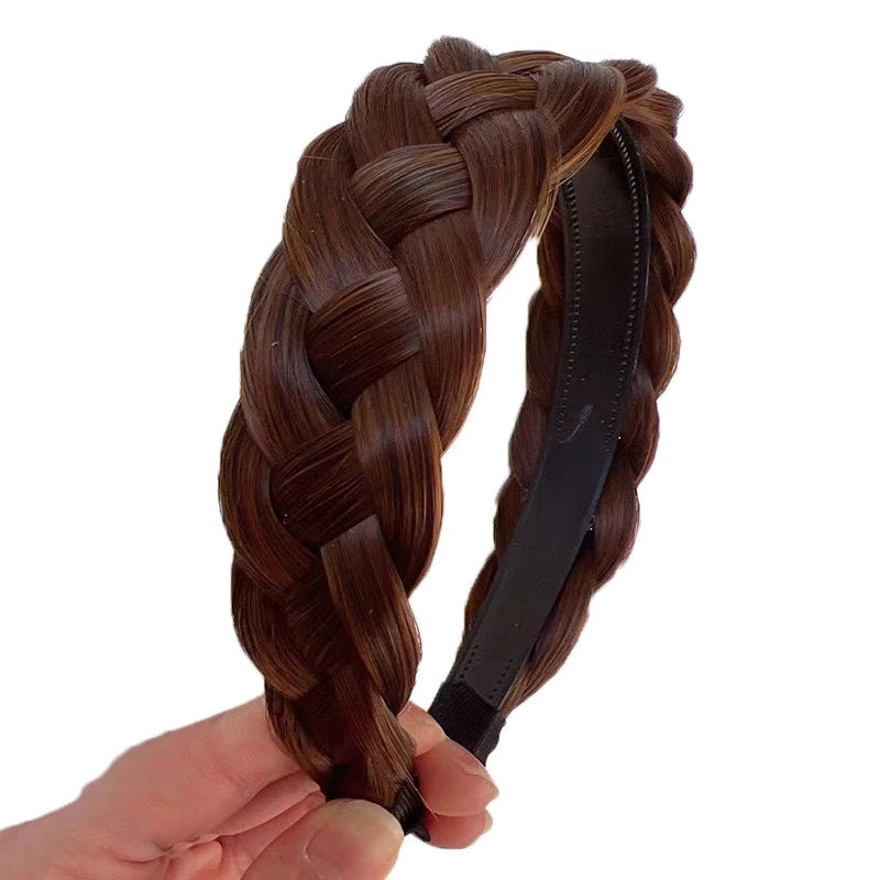 Twist Wig Headbands For Women Wide Braids Hairbands Handmade Head Hoop Hair Styling Headwear Accessories Gift