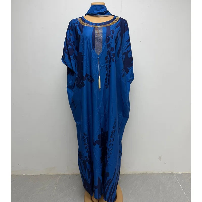 African Women's Muslim Fashion Abaya Boubou Dashiki Ankara Outfit Evening Gown Dubai Kaftan Robe Marocaine - African Dresses