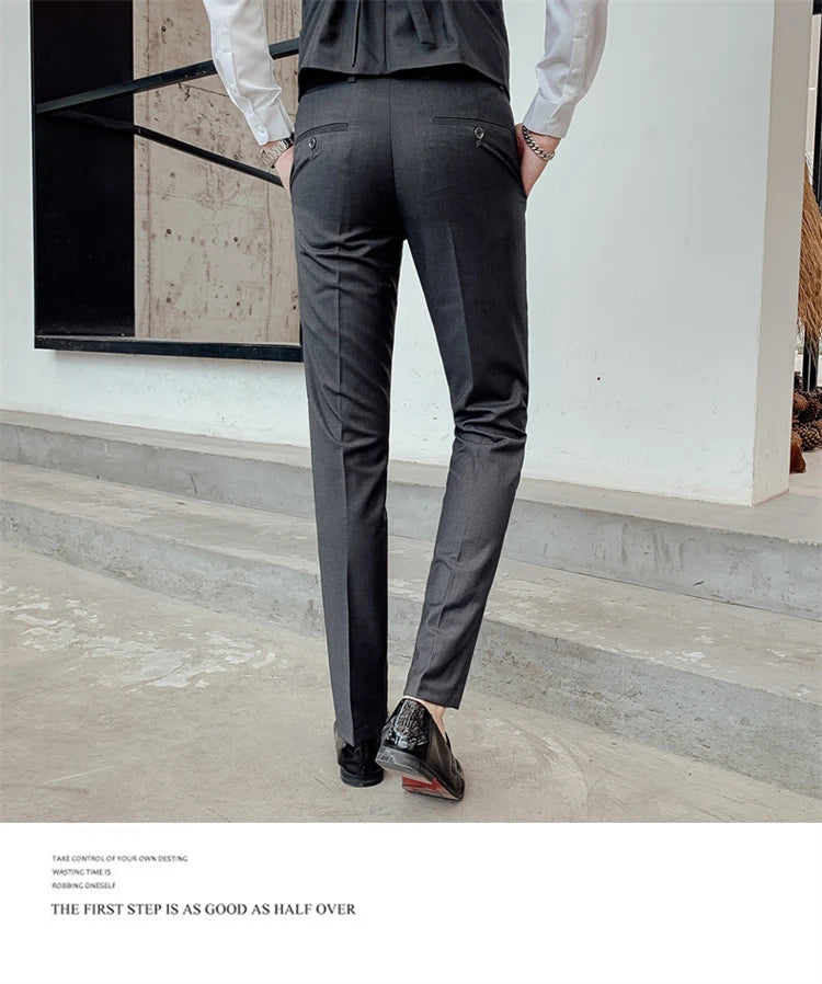 Suits for Men - 3 Pieces - New Fabrics - Fashionable Business Gentleman - Slim Fit - Wedding  Professional Business Formal Dress