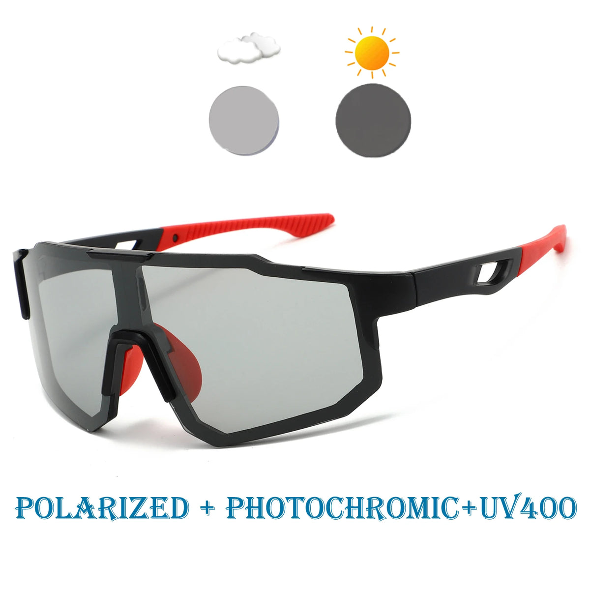 OMEKOL Polarized Photochromic Safety Goggles Men Women Protective Sun Glasses Outdoor Sport Sunglasses UV400 Cycling Eyewear