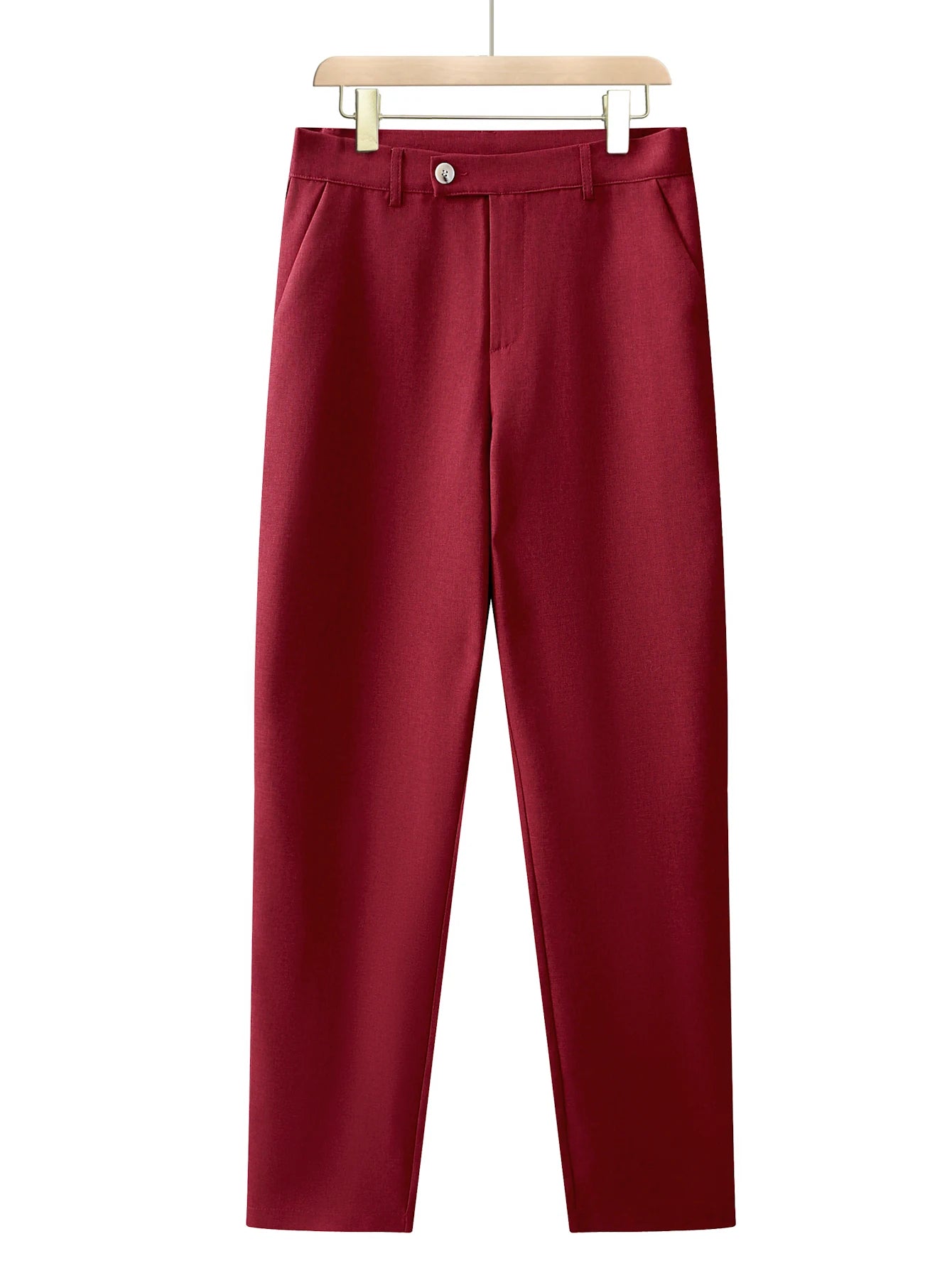 Men's Casual Fashionable Dress Pants Straight Leg Long Trousers for Gentlemen