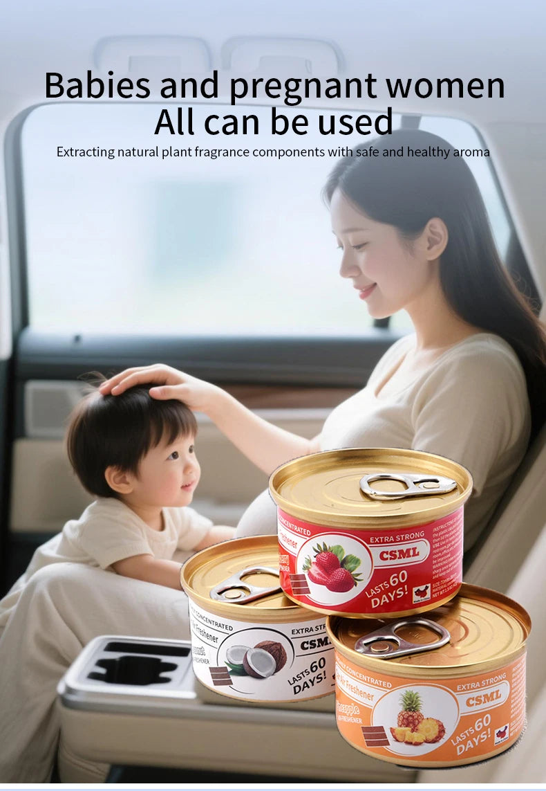 Car air fresh, solid aromatherapy, no additives, canned, essential for eliminating  odors, long-lasting fragrance, household use