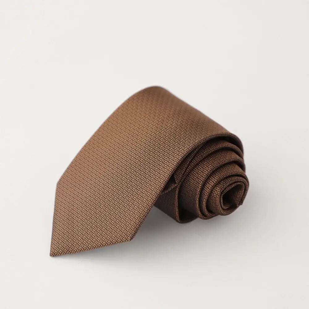 8cm Width Striped Neck Ties Solid Color Trendy Gentlemen Mens Necktie Black Gray Elegant Men's Wedding Tie Clothing Accessories