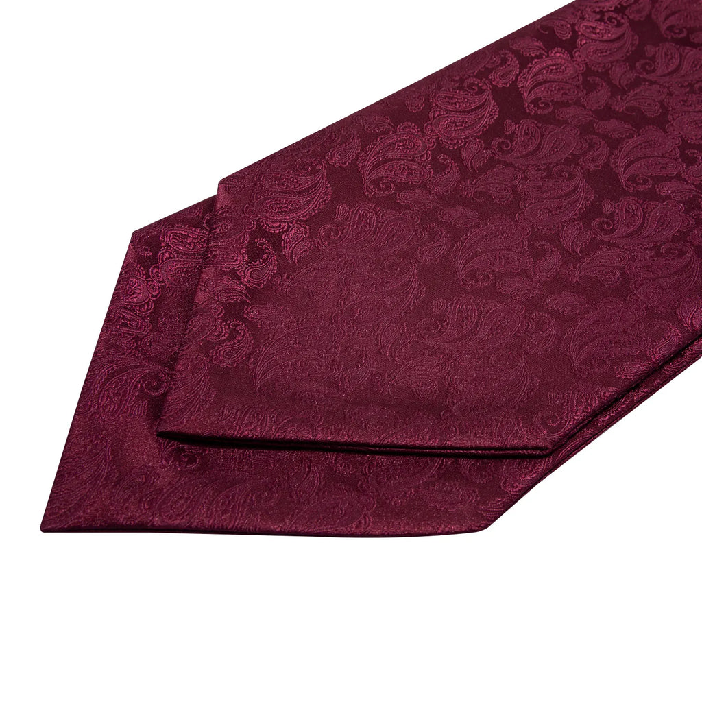 Hi-Tie Mens Ascot Black Pink Blue Red Gold Green Purple White Cravat Tie Hanky Cufflinks for Male Wedding Business Prom